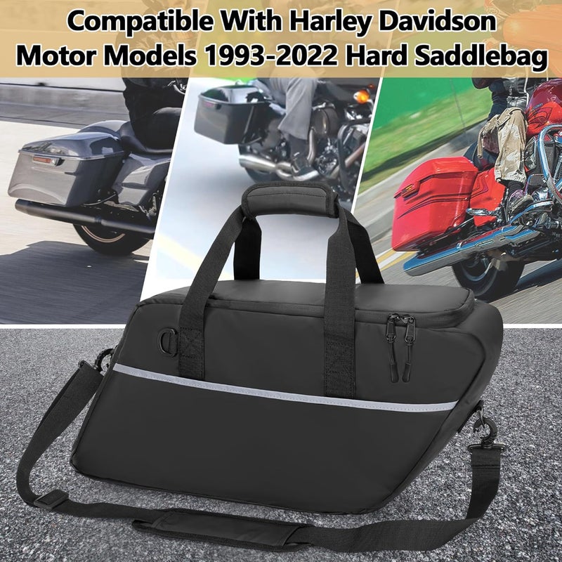 HODRANT Leakproof Motorcycle Saddlebag Cooler Bag, Insulated Saddle Bag Insert Cooler Compatible with Harley Davidson 1993-2022 Touring Hard Saddlebag, Waterproof Motorcycle Beverage Cooler Bag, 1 Bag - Image 2